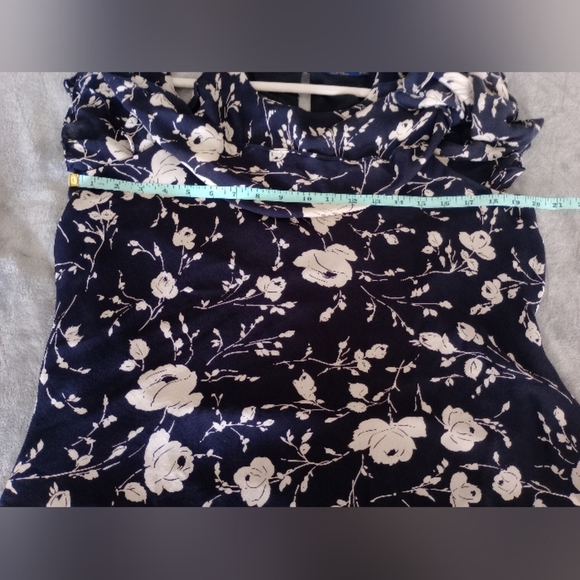 Polo by Ralph Lauren Black and White Flutter Sleeve Blouse Size 14 - Picture 7 of 8